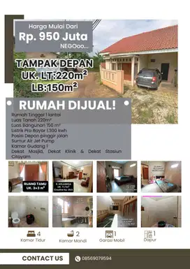 Dijual Rumah 1 Lantai Akses Mobil, Citayam