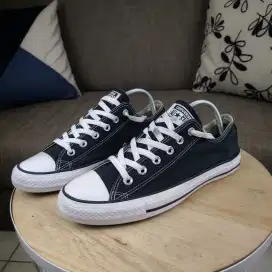 Converse all star black white low