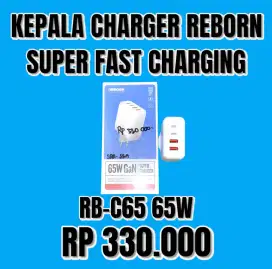 Kepala charger reborn super fast charging 65W premium