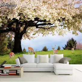 Jual gorden hordeng gordyn tirai jendela wallpaper dinding 3d custom