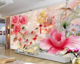 Jual gorden hordeng gordyn tirai jendela wallpaper dinding 3d custom
