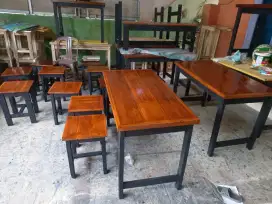 Meja kursi warung makan resto dan dagang, meja kursi Cafe, rumah kost