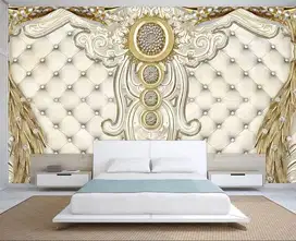 Pesan wallpaper dinding 3d custom toko jual dan pasang gorden murah