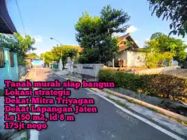 Tanah Murah Dekat Mitra Triyagan&Lapangan Jaten