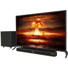 Smart TV Polytron 43inci+Soundbar. Baru