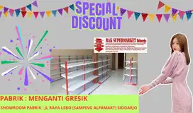 Gondola rak supermarket murah promo