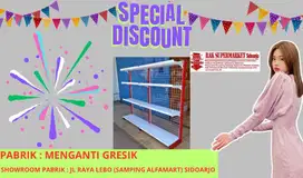 Rak minimarket single  murah gondola pabrik