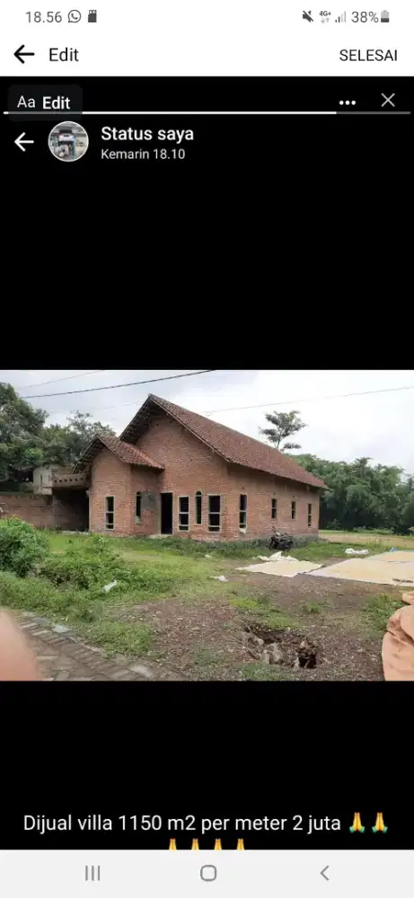 Jual cepat tanah 850 juta nego