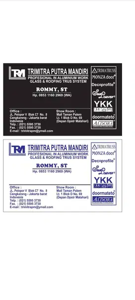 pemasanan Partisi GYPSUM 2 muka / kusen ALUMINIUM/ kanopi KACA TEMPRED