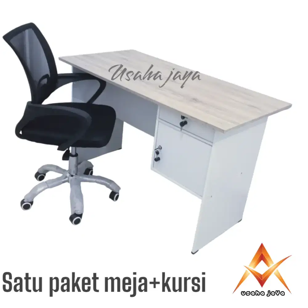 Meja + kursi staf baru meja kerja
