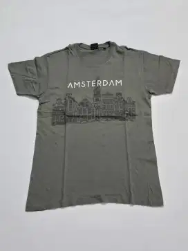 T Shirt Kaos Fox Pria Cowo Amsterdam prelove size M