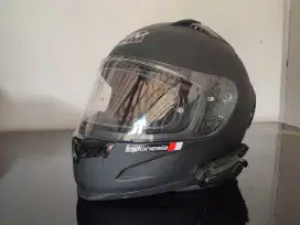 Helm RSV FF500 black doff+ pinlock + spoiler + intercom E1