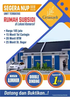 RUMAH SUBSIDI SELANGKAH KE KOTA BOGOR