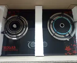 Kompor Kaca Tanam 2 tungku mix Bara
