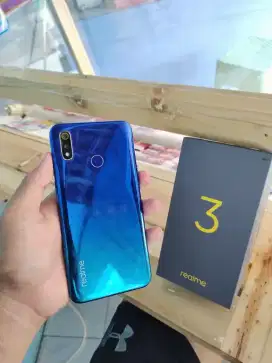 MURAH!!! REALME 3 4/64GB 4G LTE BIRU LENGKAP