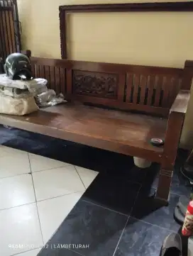 Kursi panjang kayu jati asli