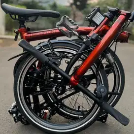 Brompton P line titanium 4 speed flame lacquer 2023