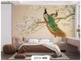 Jual gorden hordeng gordyn tirai jendela wallpaper dinding 3d custom