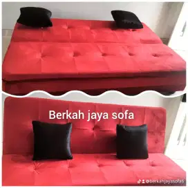 Sofa bed santai 3 pungsi bludru