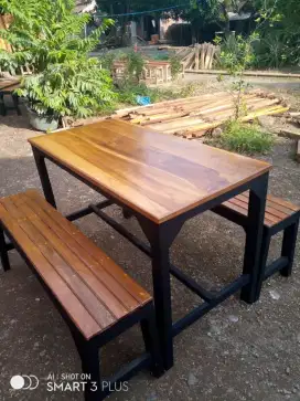 Set meja kursi warungan, angkringan