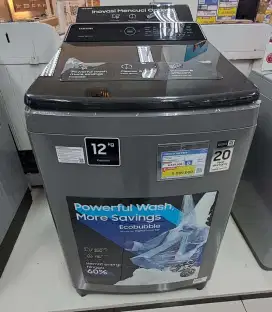 Samsung Mesin Cuci Top Load Inverter Ecobubble 12kg - WA12CG5745BDDY