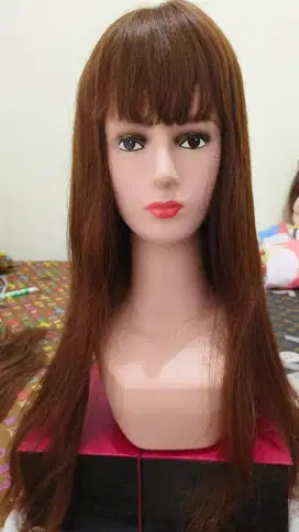 Wig rambut asli, human hair 100%