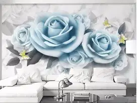 Pesan wallpaper dinding 3d custom toko jual dan pasang gorden murah