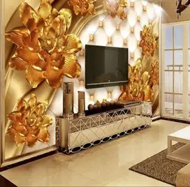 Jual gorden hordeng gordyn tirai jendela wallpaper dinding 3d custom