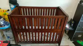 Jual tempat tidur/ranjang/box bayi kayu jati asli