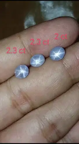 Star Blue Sapphire Ceylon 3 pcs