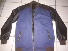 Jaket kulit asli variasi biru ukuran  XXL