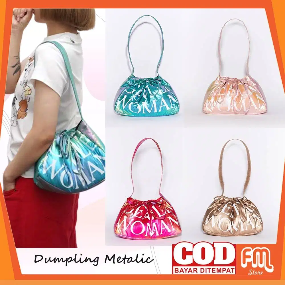 NEW Tas GENTLE WOMAN DUMPLING Metallic Puff