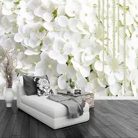Pesan wallpaper dinding 3d custom toko jual dan pasang gorden murah