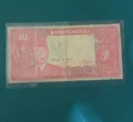 Uang kertas  Sukarno 10 rupiah 1960