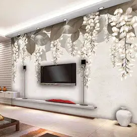 Jual gorden hordeng gordyn tirai jendela wallpaper dinding 3d custom
