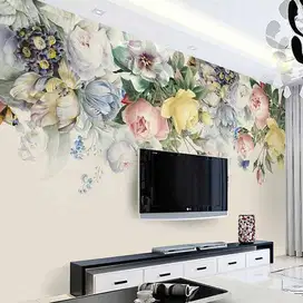 Pesan wallpaper dinding 3d custom toko jual dan pasang gorden murah