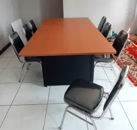 PAKET MEJA RAPAT + 6 KURSI