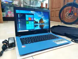 Laptop ACER Aspire A314-21 AMD A4-9120e RAM 4GB Body Biru Mulus Lancar