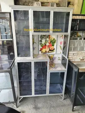 Rak piring gendong 3 pintu bawah plat aluminium