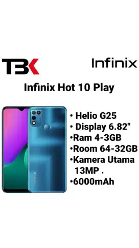 Infinix Hot 10 Play  4/64 Ori Second