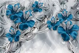 Jual gorden hordeng gordyn tirai jendela wallpaper dinding 3d custom