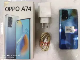 Oppo a74 lengkap segel ori normal