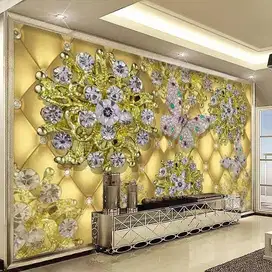 Jual gorden hordeng gordyn tirai jendela wallpaper dinding 3d custom