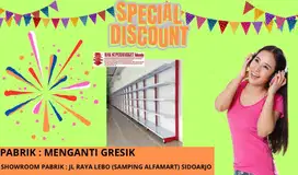 Diskon harga Gondola dinding rak supermarket