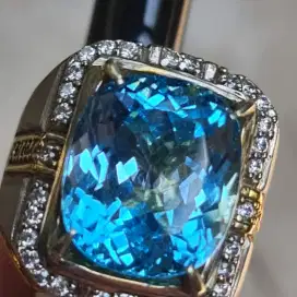 NEGO Blue Topaz Asli Original Memo GLI Mulus Super Jumbo Indah Murah