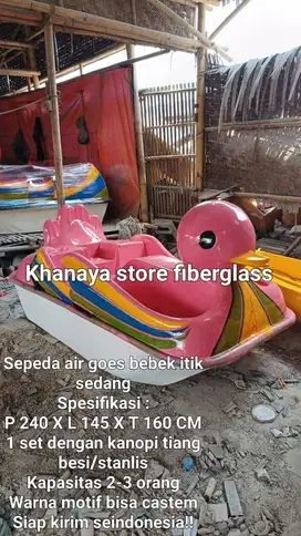 Sepeda air gowes,sepeda bebekan,perahu bebekan,sepeda air wisata fiber