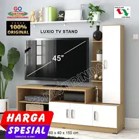 DISTRINDO Bufet Rak TV Minimalis dengan Lemari Rak Pajangan