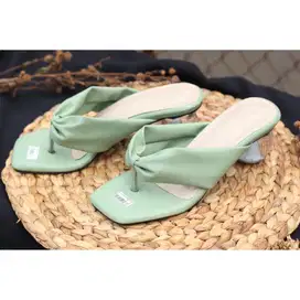 High Heels Tapak Tahu Kaca Uk 38