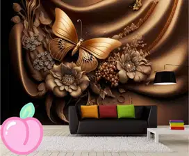 Jual gorden hordeng gordyn tirai jendela wallpaper dinding 3d custom