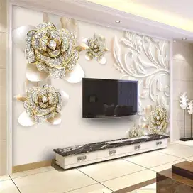 Pesan wallpaper dinding 3d custom toko jual dan pasang gorden murah